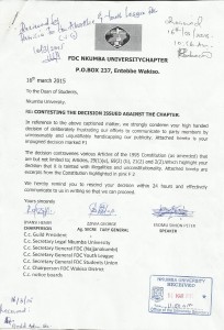 The Dean's Letter Outlawing FDC
