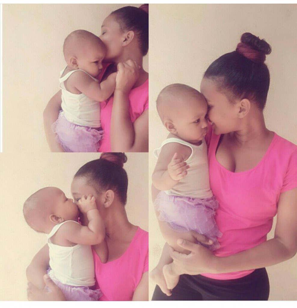 Naj with her beautiful baby