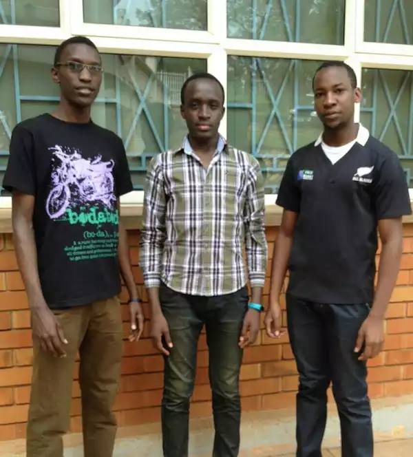 Breast IT chaps from muk...David Mwesigwa and Moris Atwiine..the first two from left.