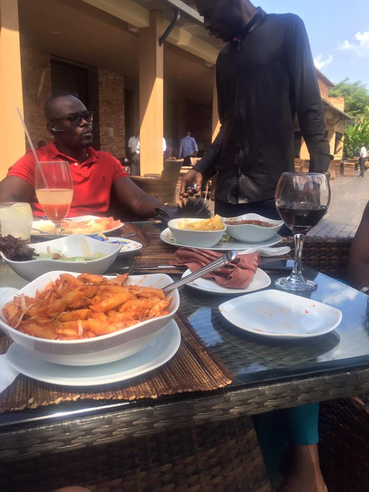 The congolese soldier having lunch with Leila at Munyonyo