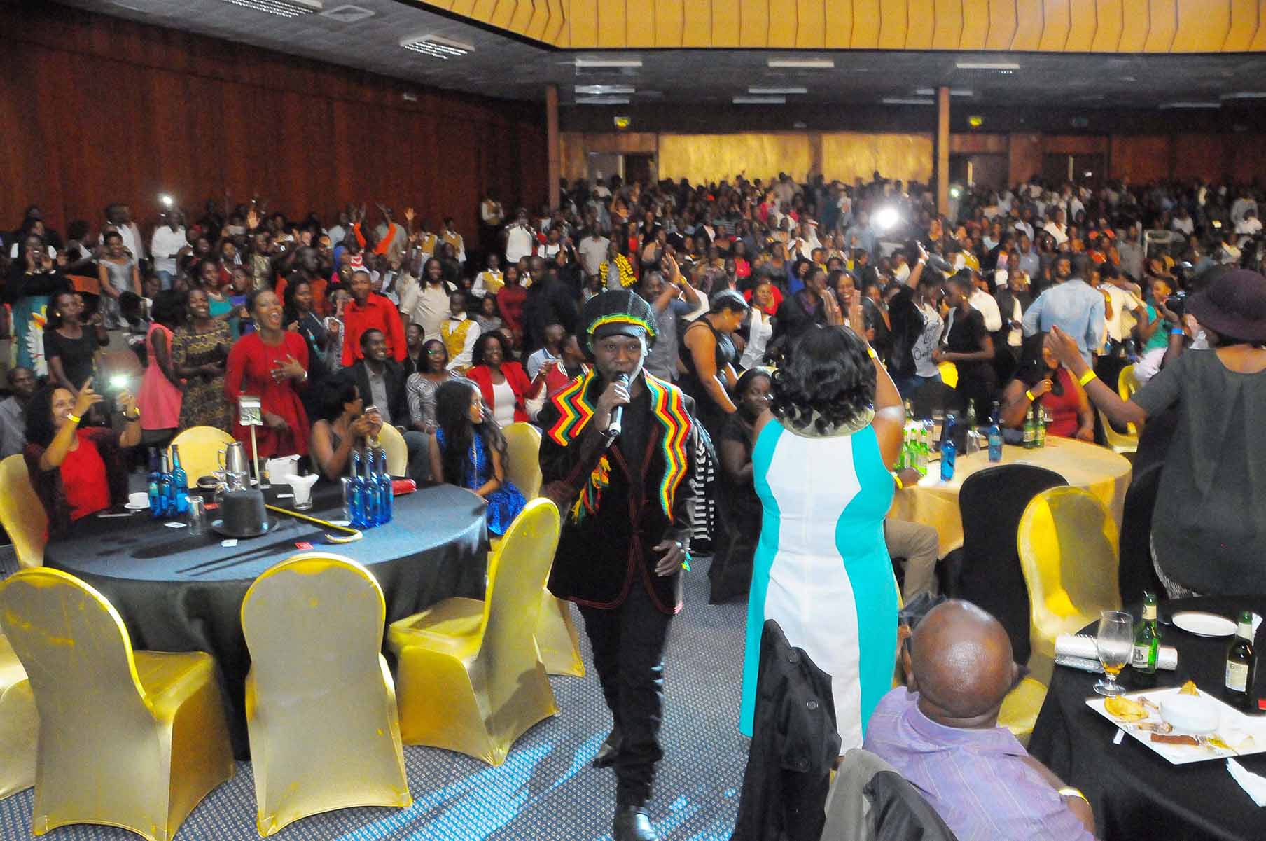 Madoxx Ssematimba makes his way to the stage.