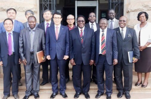 Makerere and Chonbuk officials after signing the MOU