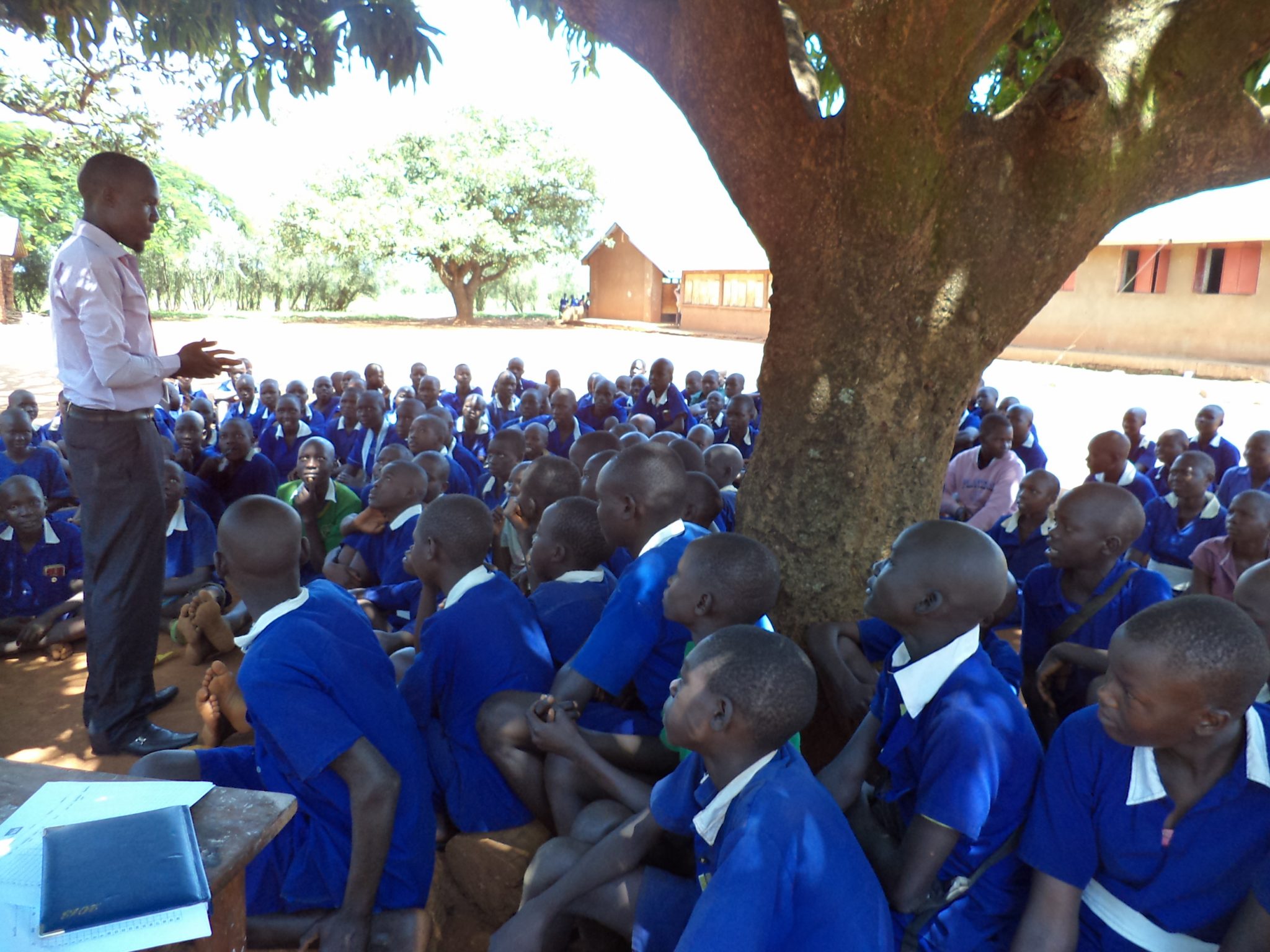 Talking to Pupils of  a school in Abim District