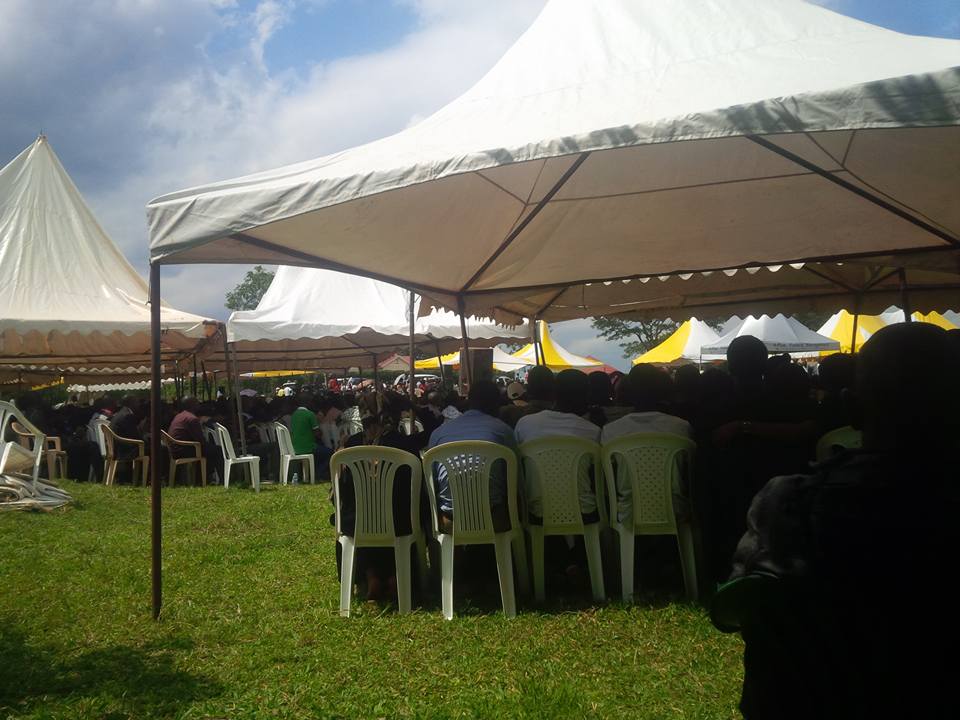 Mourners at Doreen's burial