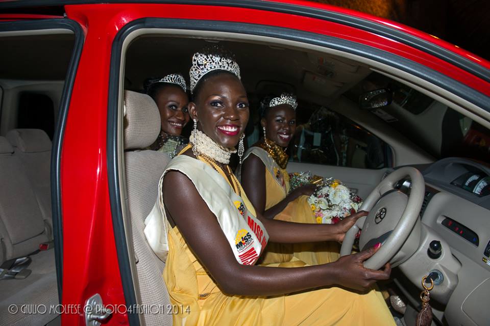 Miss Uganda 2014/2015 in her wheels