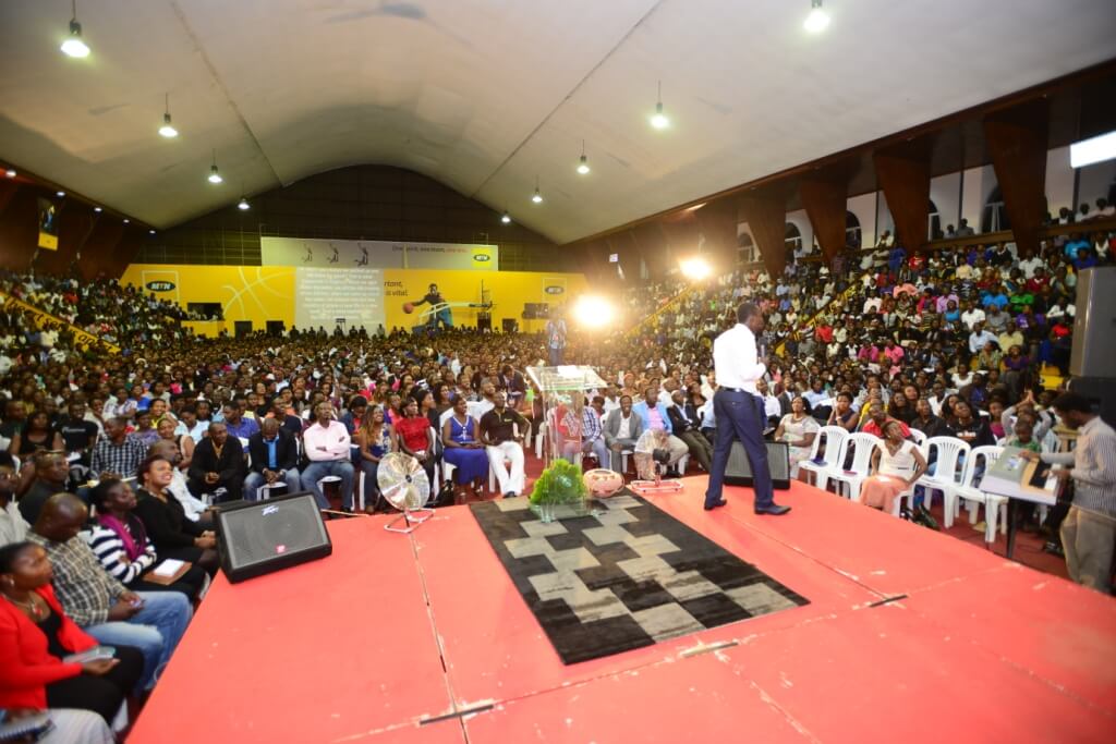 Congregation during Phaneroo fellowship at the MTN Arena Lugogo
