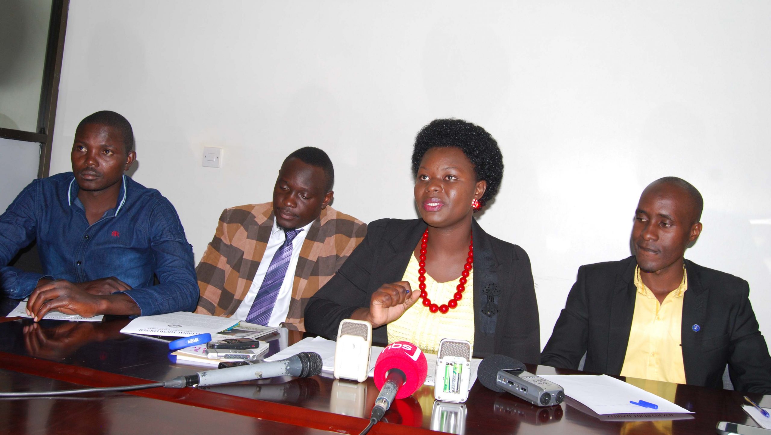 Lillian Aber during the Press Conference at the headquarters in Ntinda