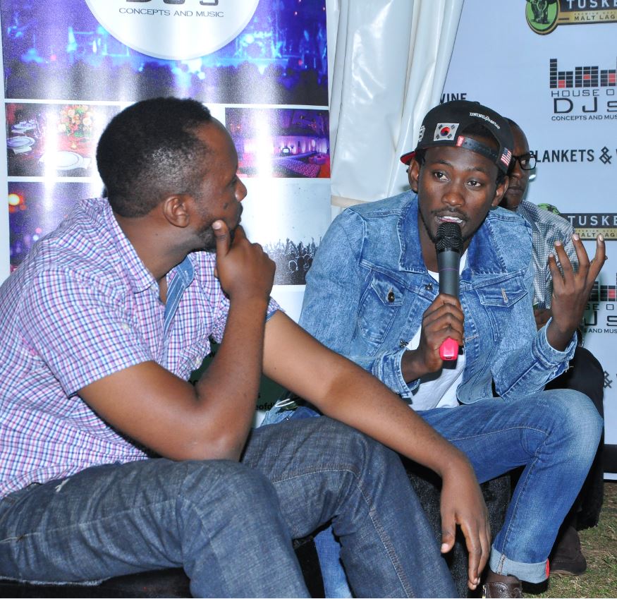 Levixone one of the musicans going to perform at the 14th Edition of Blankets and Wine addressing the media during the Press launch.