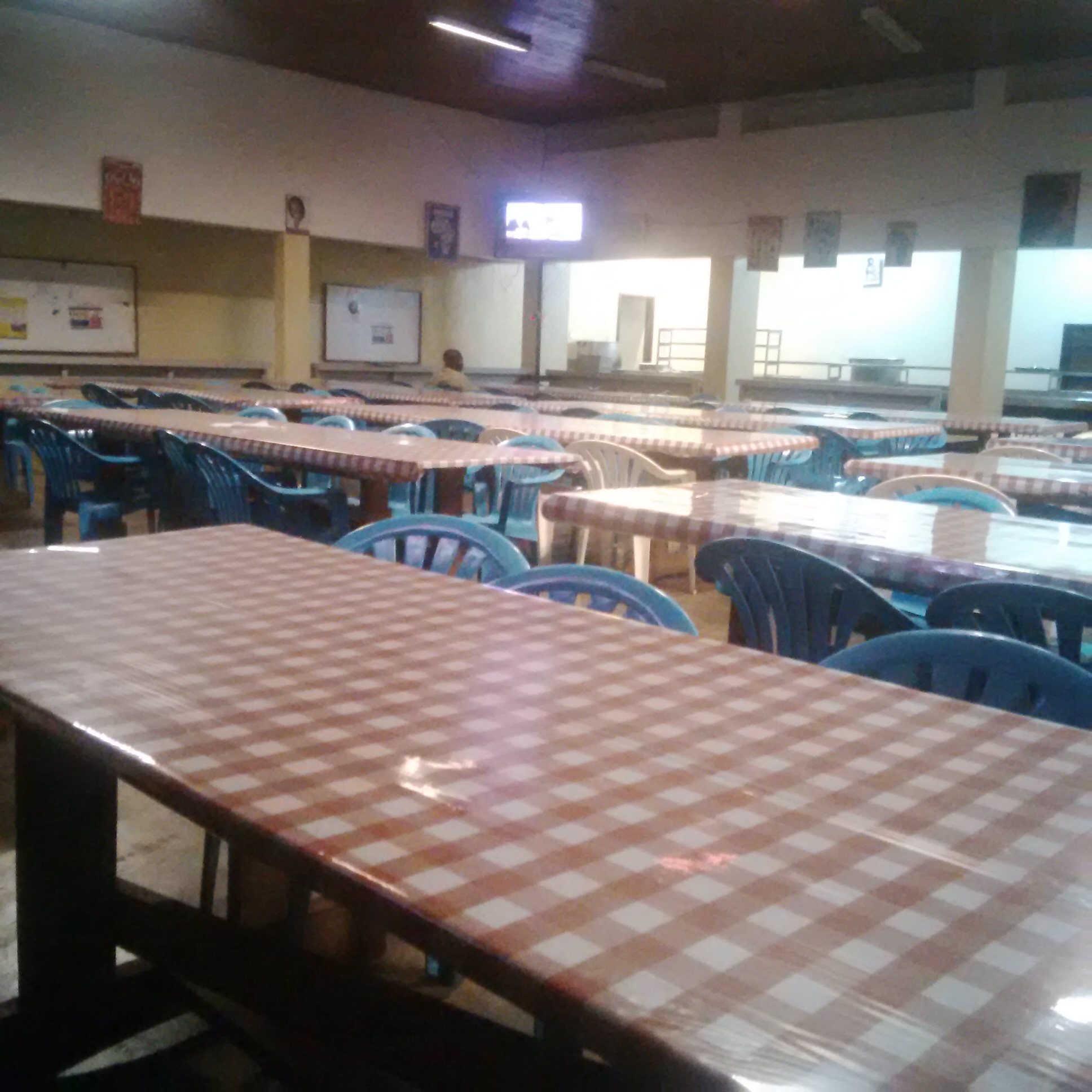 The empty meal hall