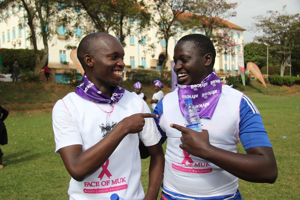 Roy Ssembogga with former guild president Ivan Bwowe after the run