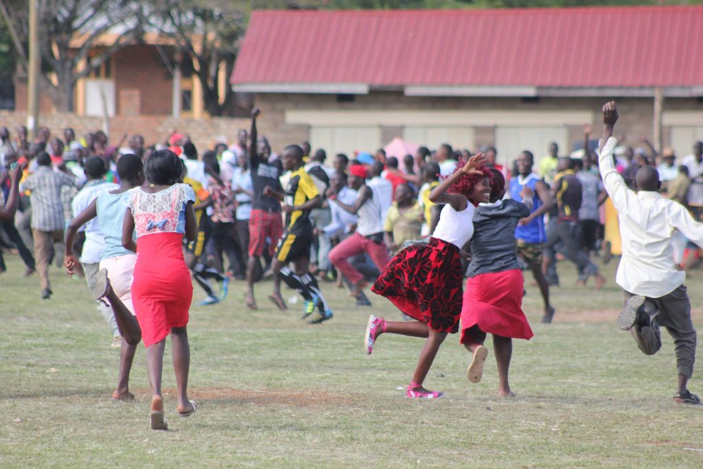 The Jubilant Nkumba University supporters