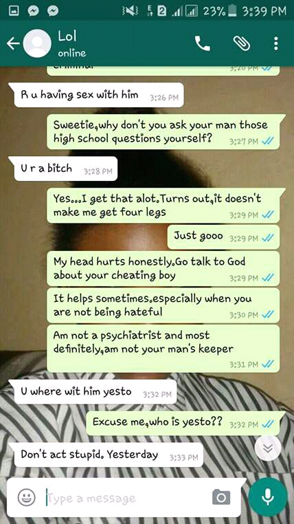 Screenshots of campus babes fighting for a dude have leaked!!! - Campus Bee