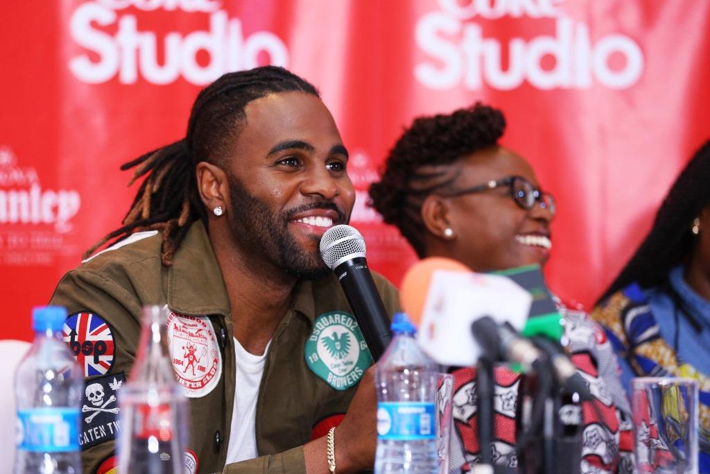 Jason Derulo addresses press during the press conference to announce his participation in Coke Studio Africa