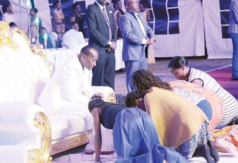 Women dying to kiss Mbonye's feet