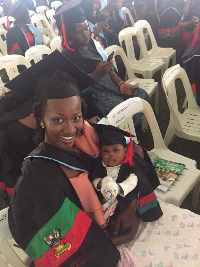 PHOTO] Graduand Styles Baby in Graduation Gown and Cap....and they Looked  Dapper - Campus Bee