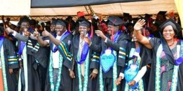 Some of the day's  graduands