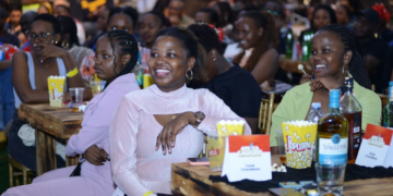Attendees enjoy some healthy laughter during the show