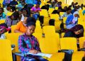 Kyambogo University students sitting for an exam