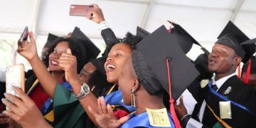 Graduands at a previous graduation at Makerere University