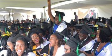 Mbarara University graduates at a previous graduation ceremony (File Photo)