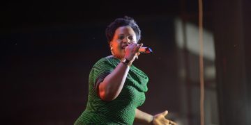 Peace Mbabazi during her performance at Rukundo Egumeho last Sunday